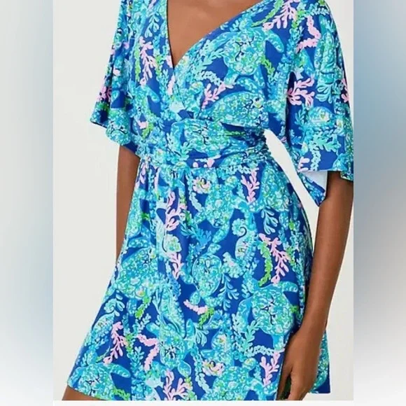 NWT Lilly Pulitzer *Hard to Find Print* Parigi Skort Romper, Size Medium - Picture 2 of 15